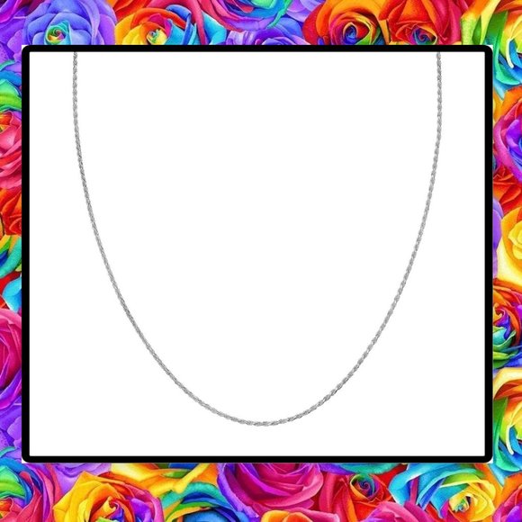 Primrose Sterling Silver Diamond Cut 24" Rope Chain - Picture 2 of 9